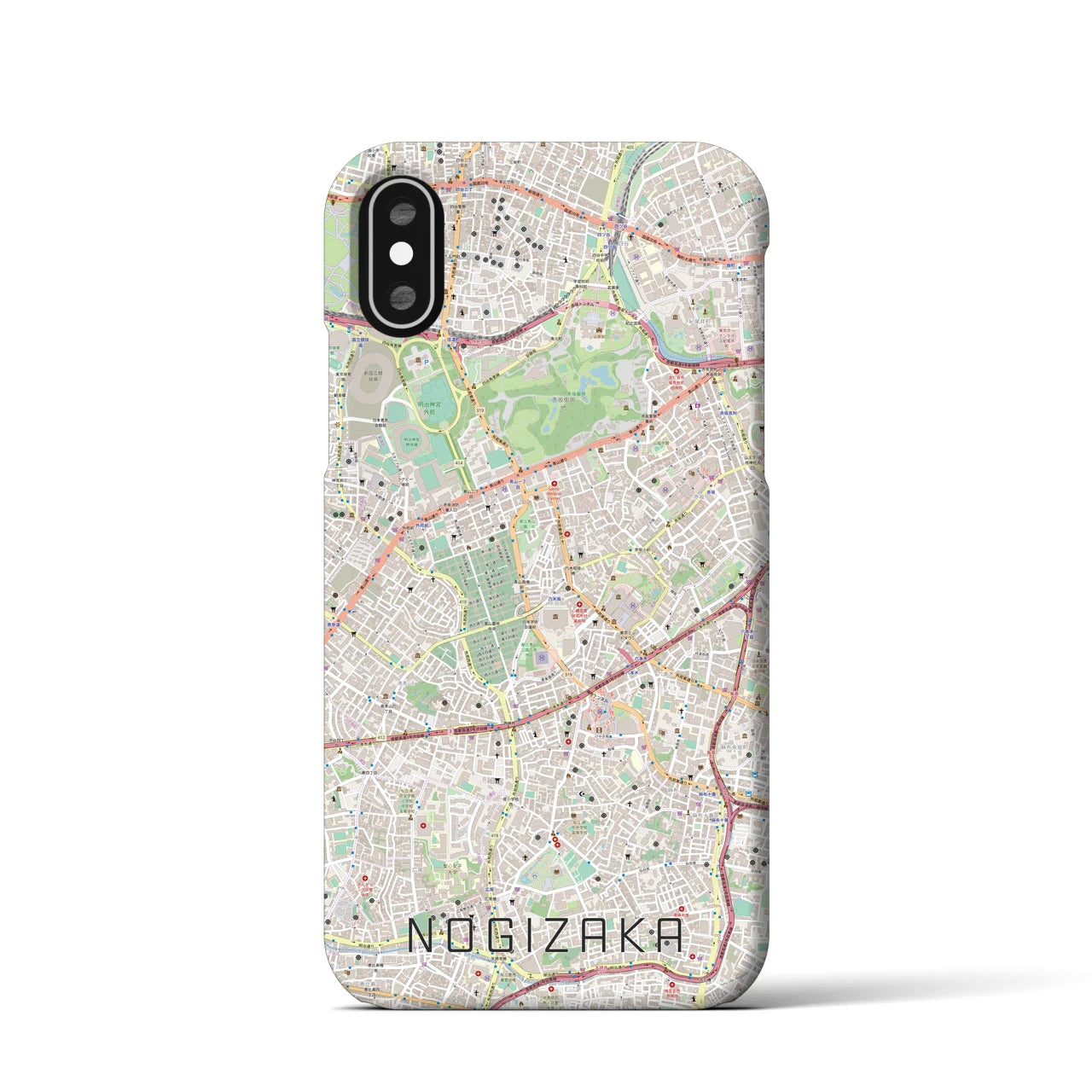 【乃木坂(東京都)】地図柄iPhoneケース(バックカバータイプ)