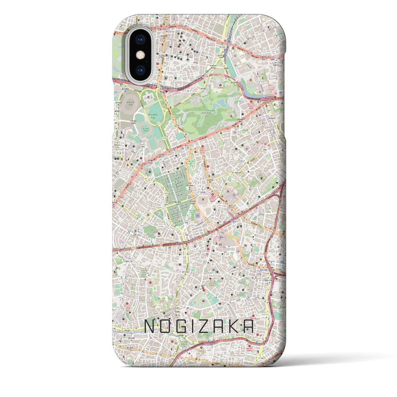 【乃木坂(東京都)】地図柄iPhoneケース(バックカバータイプ)