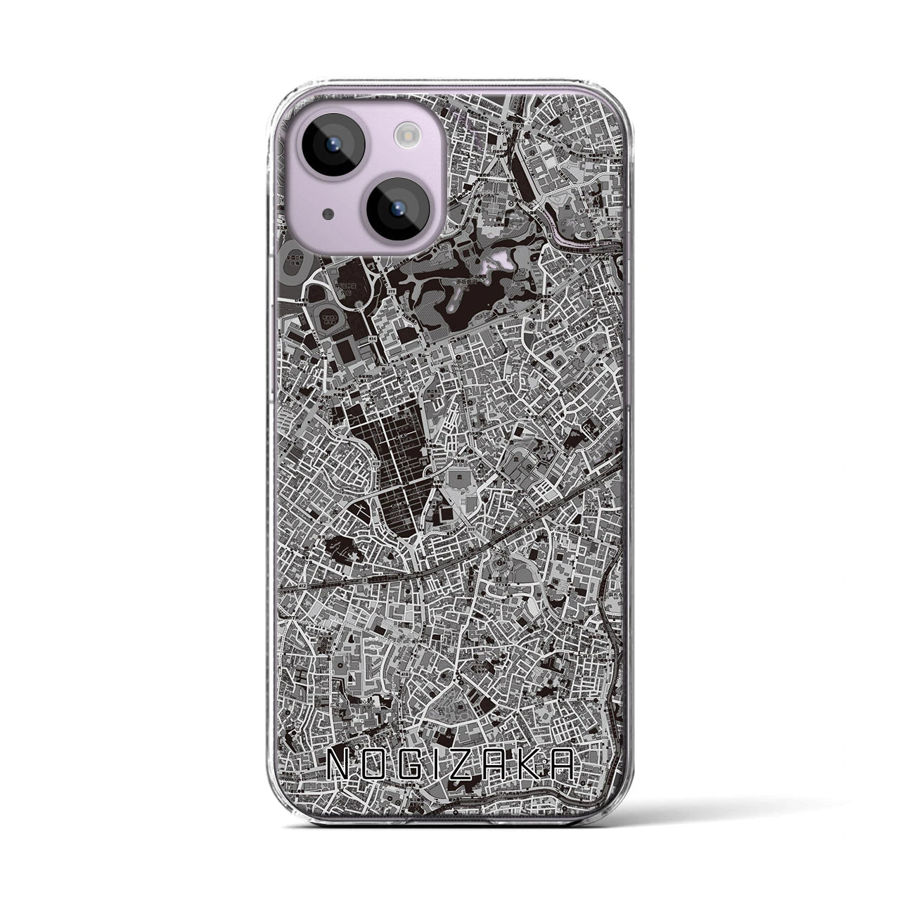 【乃木坂(東京都)】地図柄iPhoneケース(クリアタイプ)