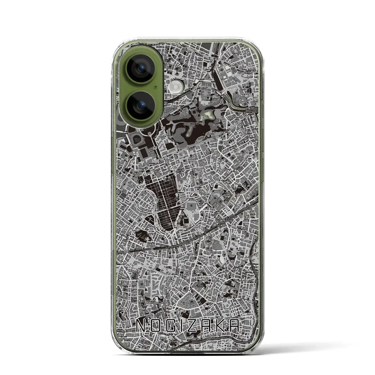 【乃木坂(東京都)】地図柄iPhoneケース(クリアタイプ)モノトーン・iPhone 17 Pro Max 用