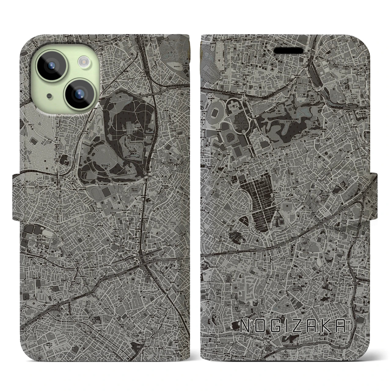 【乃木坂(東京都)】地図柄iPhoneケース(手帳タイプ)