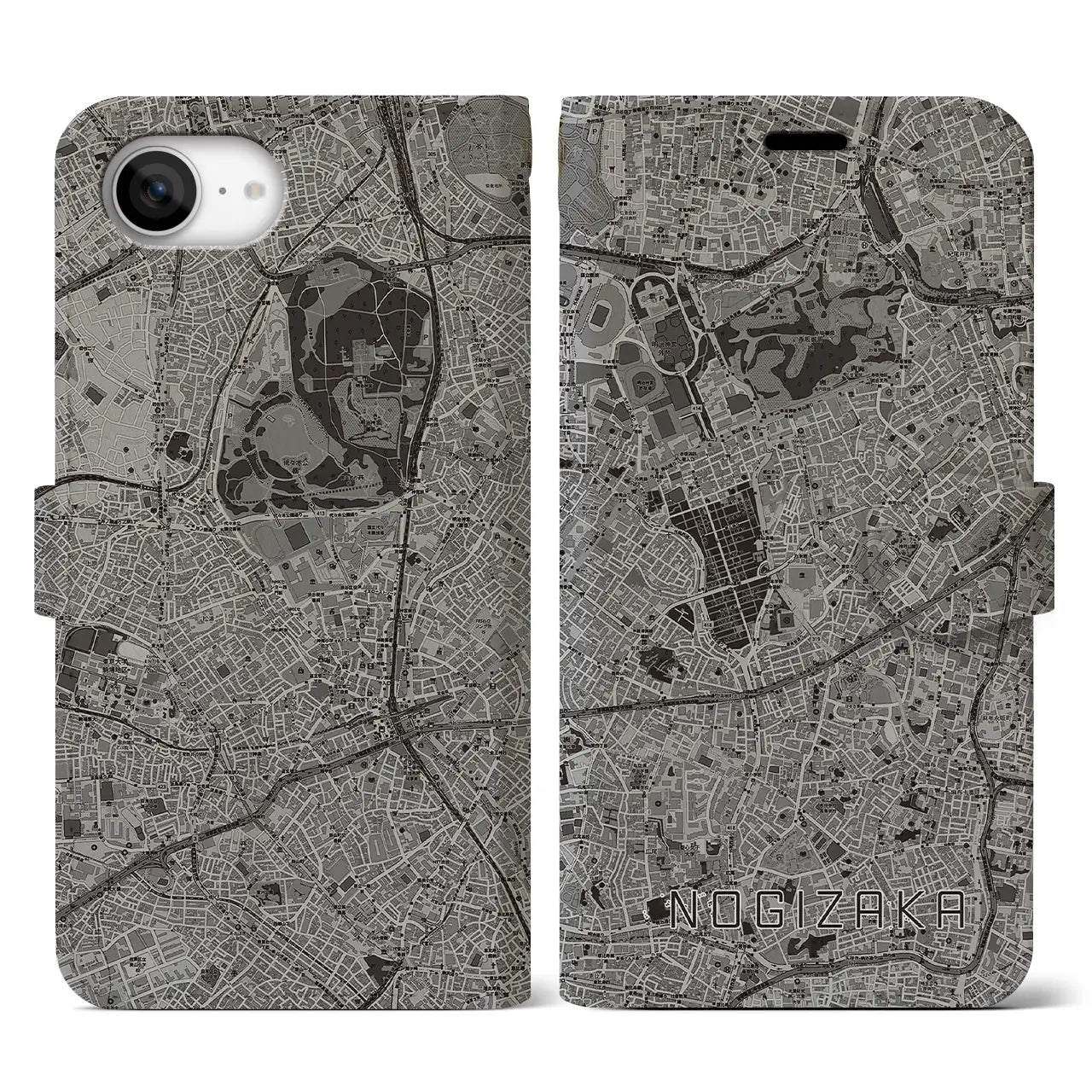 【乃木坂(東京都)】地図柄iPhoneケース(手帳タイプ)