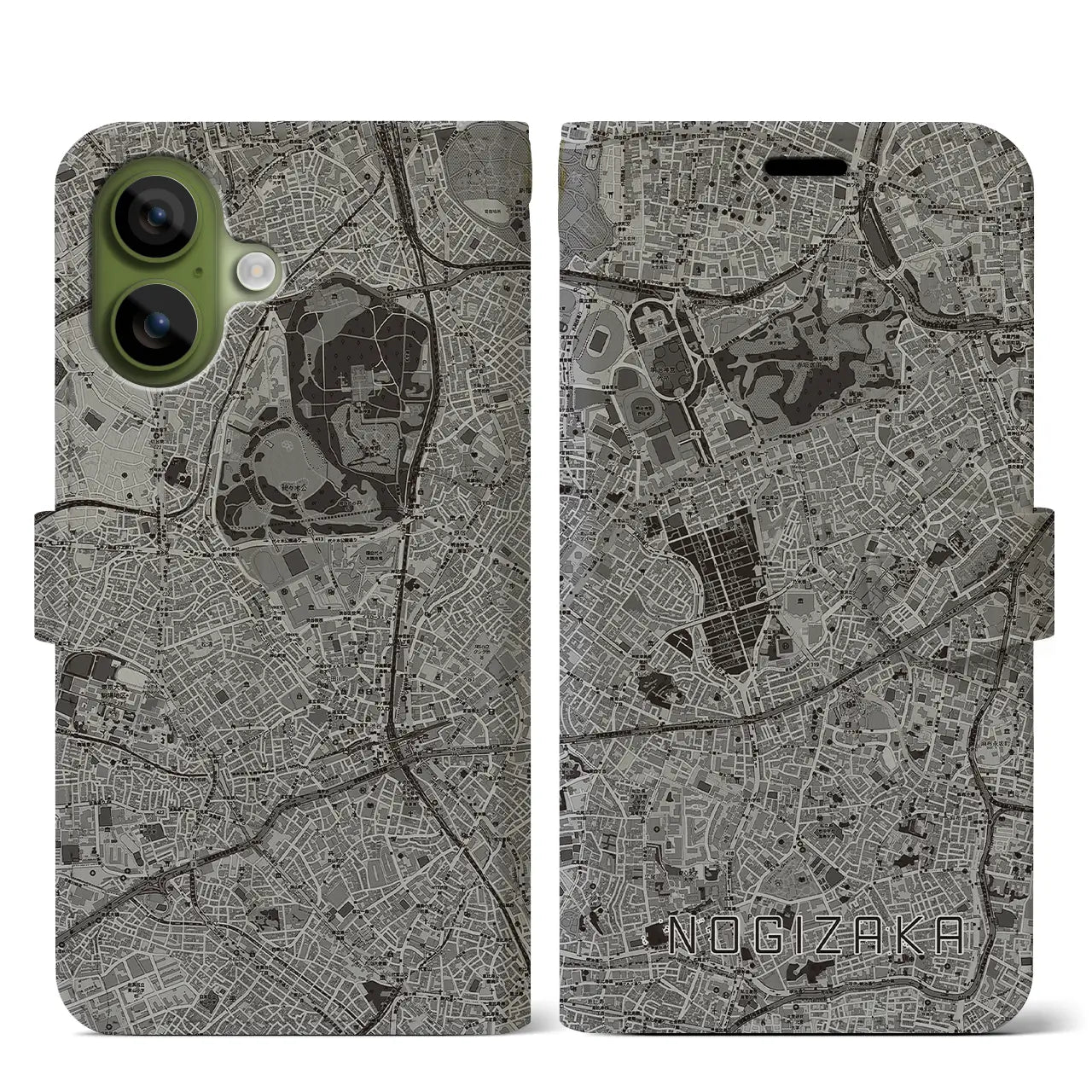 【乃木坂(東京都)】地図柄iPhoneケース(手帳タイプ)