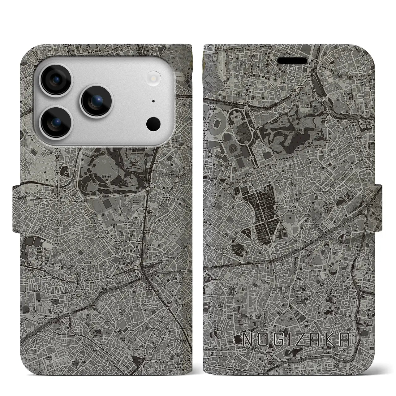 【乃木坂(東京都)】地図柄iPhoneケース(手帳タイプ)