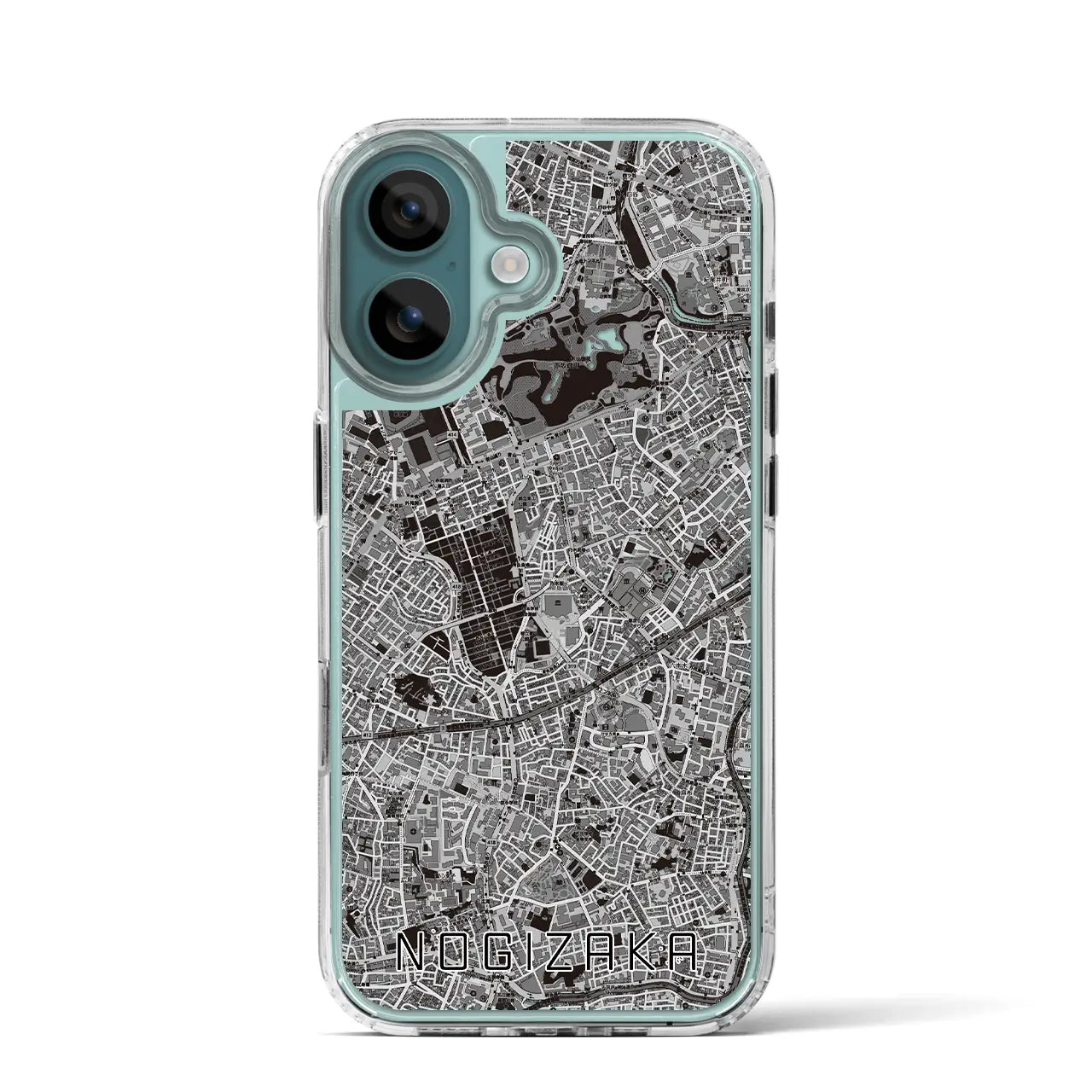 【乃木坂(東京都)】地図柄iPhoneケース(MagSafeタイプ)モノトーン・iPhone 16 Pro 用