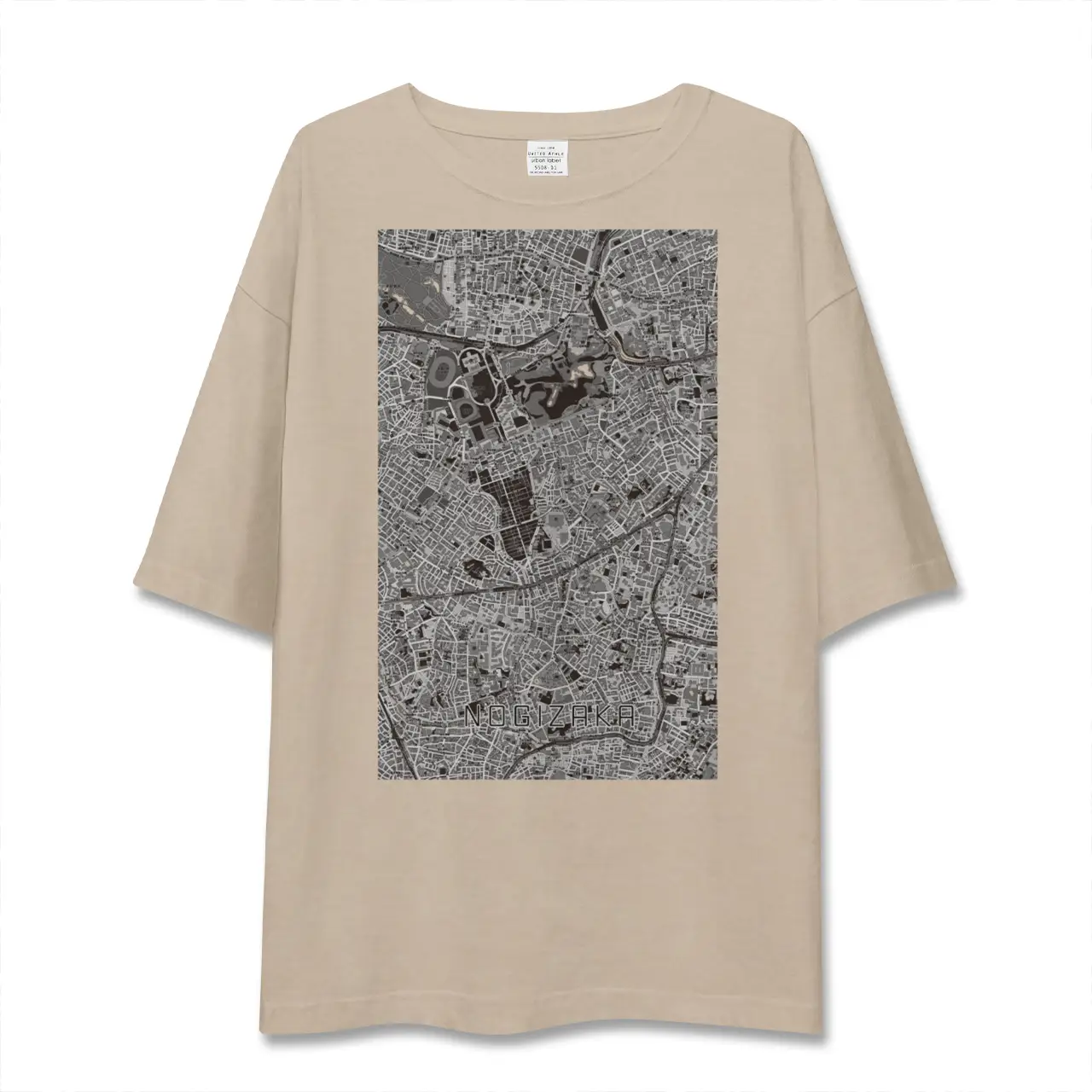 【乃木坂(東京都)】地図柄ビッグシルエットTシャツ