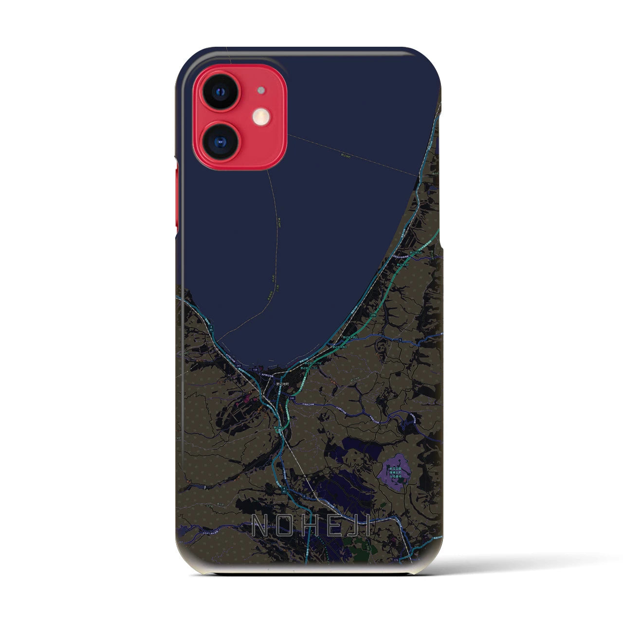 【野辺地(青森県)】地図柄iPhoneケース(バックカバータイプ)