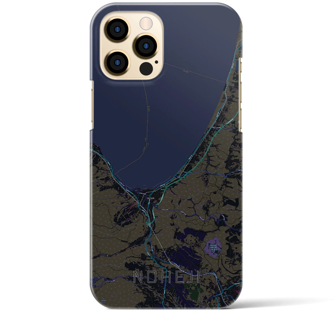 【野辺地(青森県)】地図柄iPhoneケース(バックカバータイプ)
