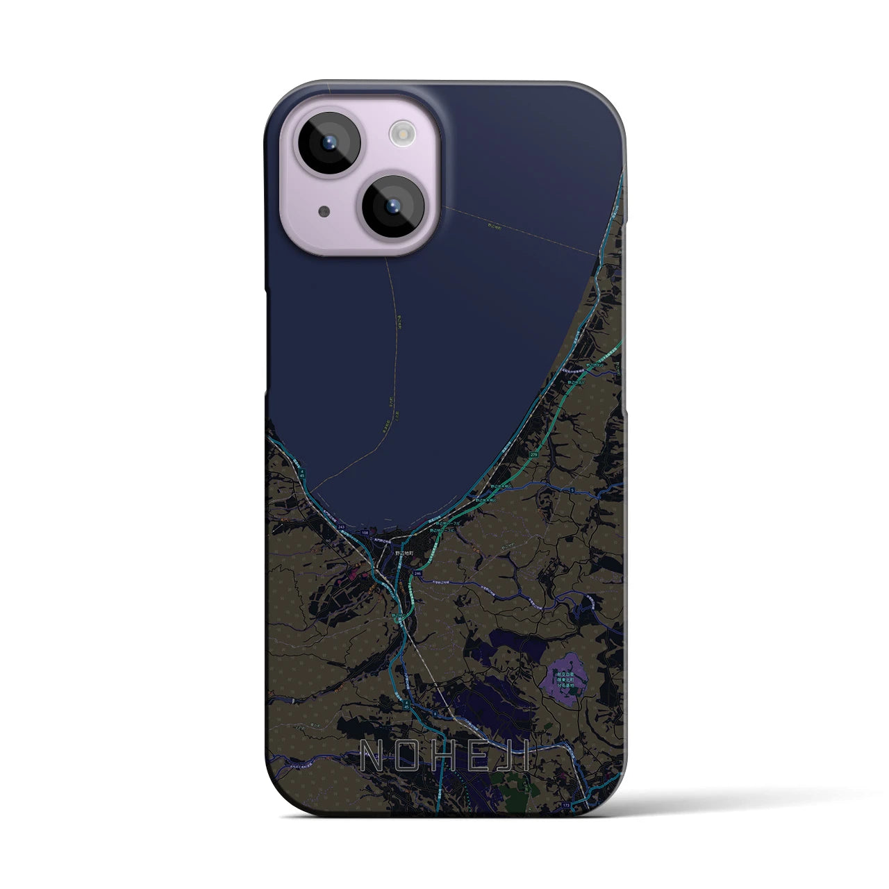 【野辺地(青森県)】地図柄iPhoneケース(バックカバータイプ)