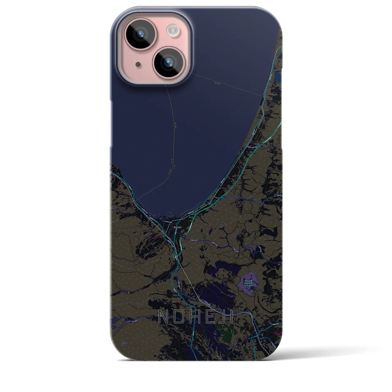 【野辺地(青森県)】地図柄iPhoneケース(バックカバータイプ)