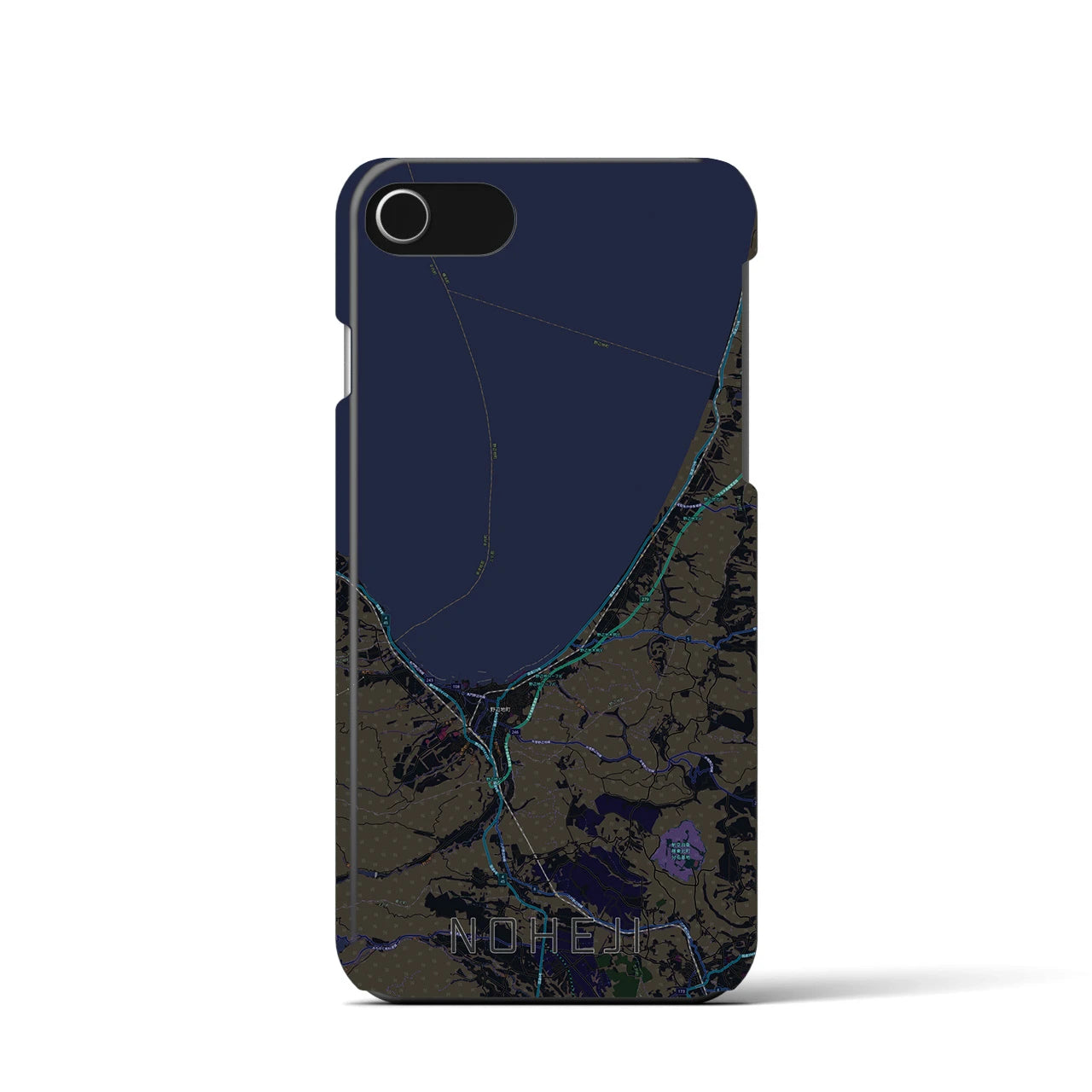 【野辺地(青森県)】地図柄iPhoneケース(バックカバータイプ)
