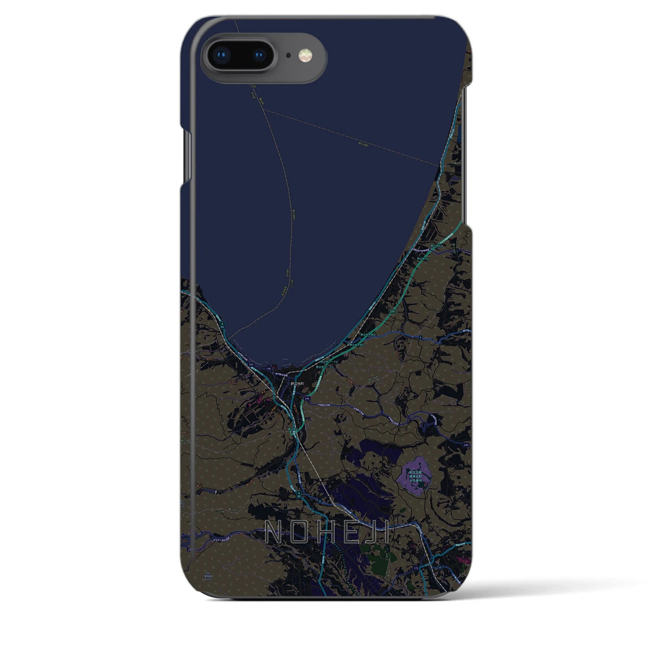 【野辺地(青森県)】地図柄iPhoneケース(バックカバータイプ)
