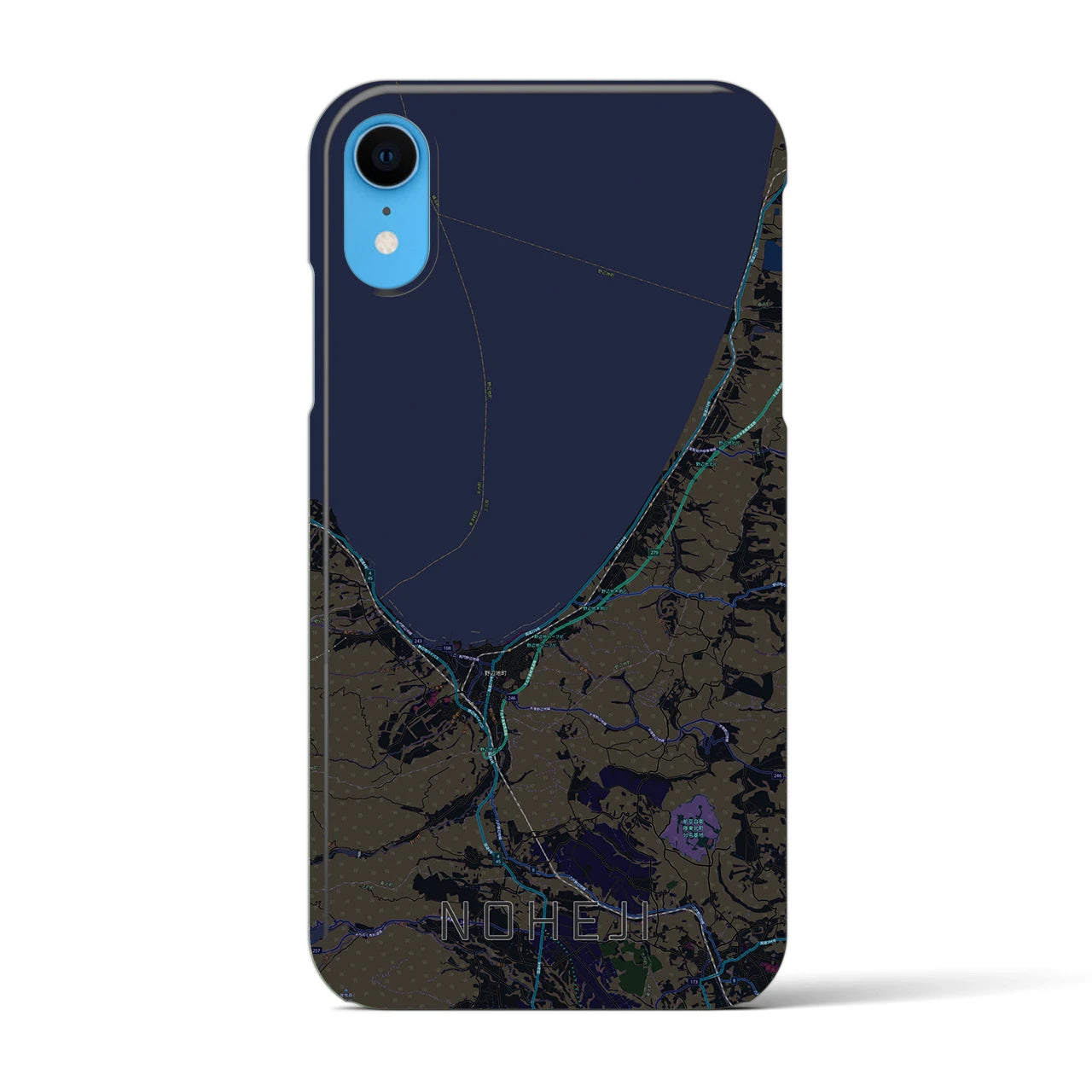 【野辺地(青森県)】地図柄iPhoneケース(バックカバータイプ)