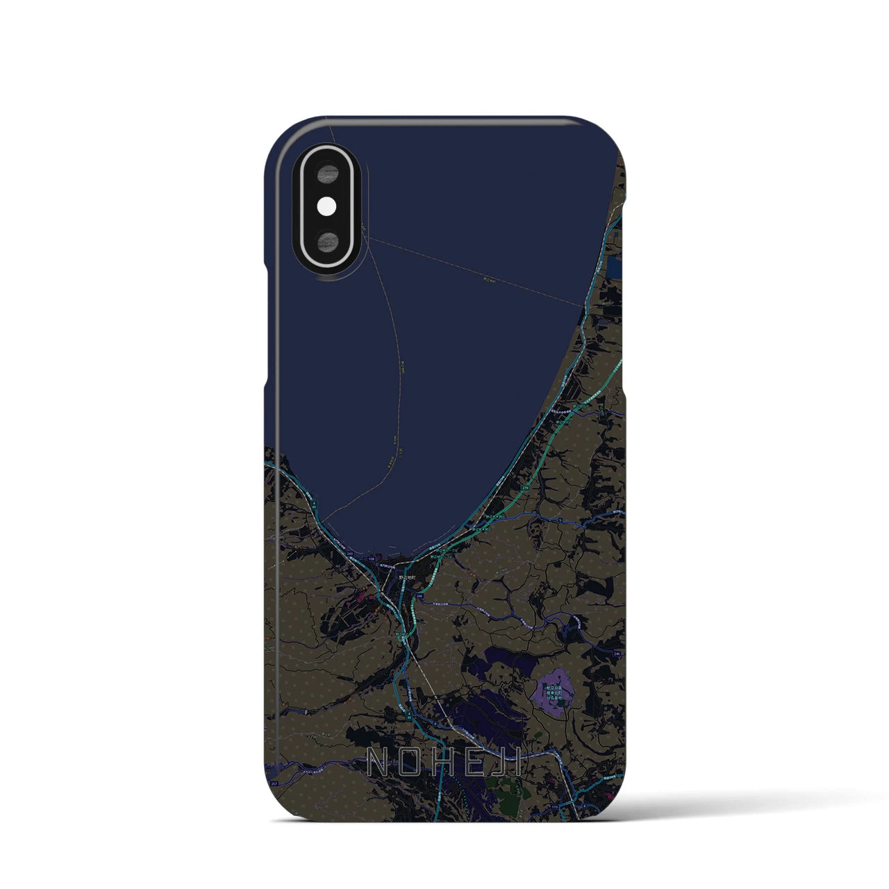 【野辺地(青森県)】地図柄iPhoneケース(バックカバータイプ)