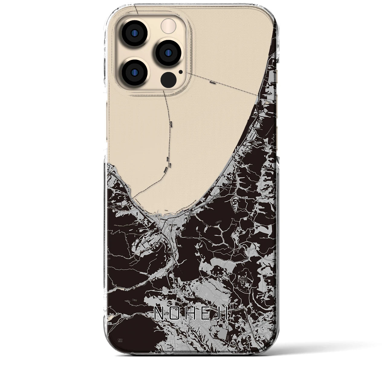 【野辺地(青森県)】地図柄iPhoneケース(クリアタイプ)