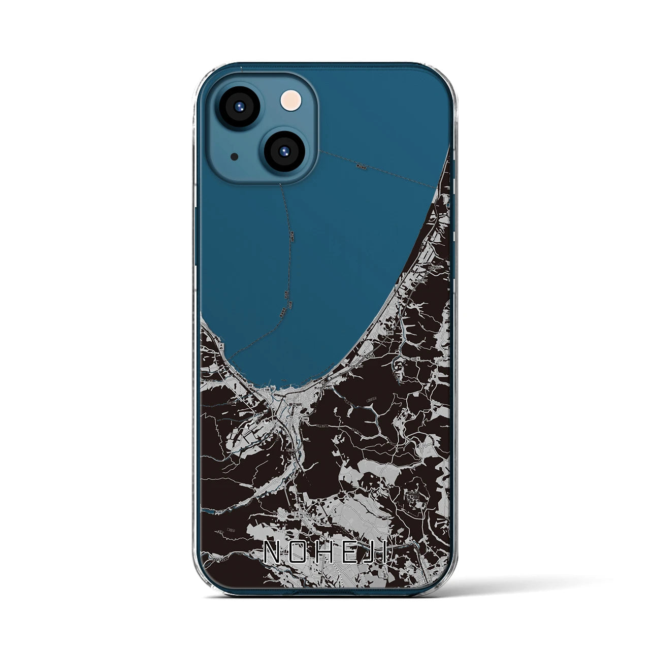 【野辺地(青森県)】地図柄iPhoneケース(クリアタイプ)