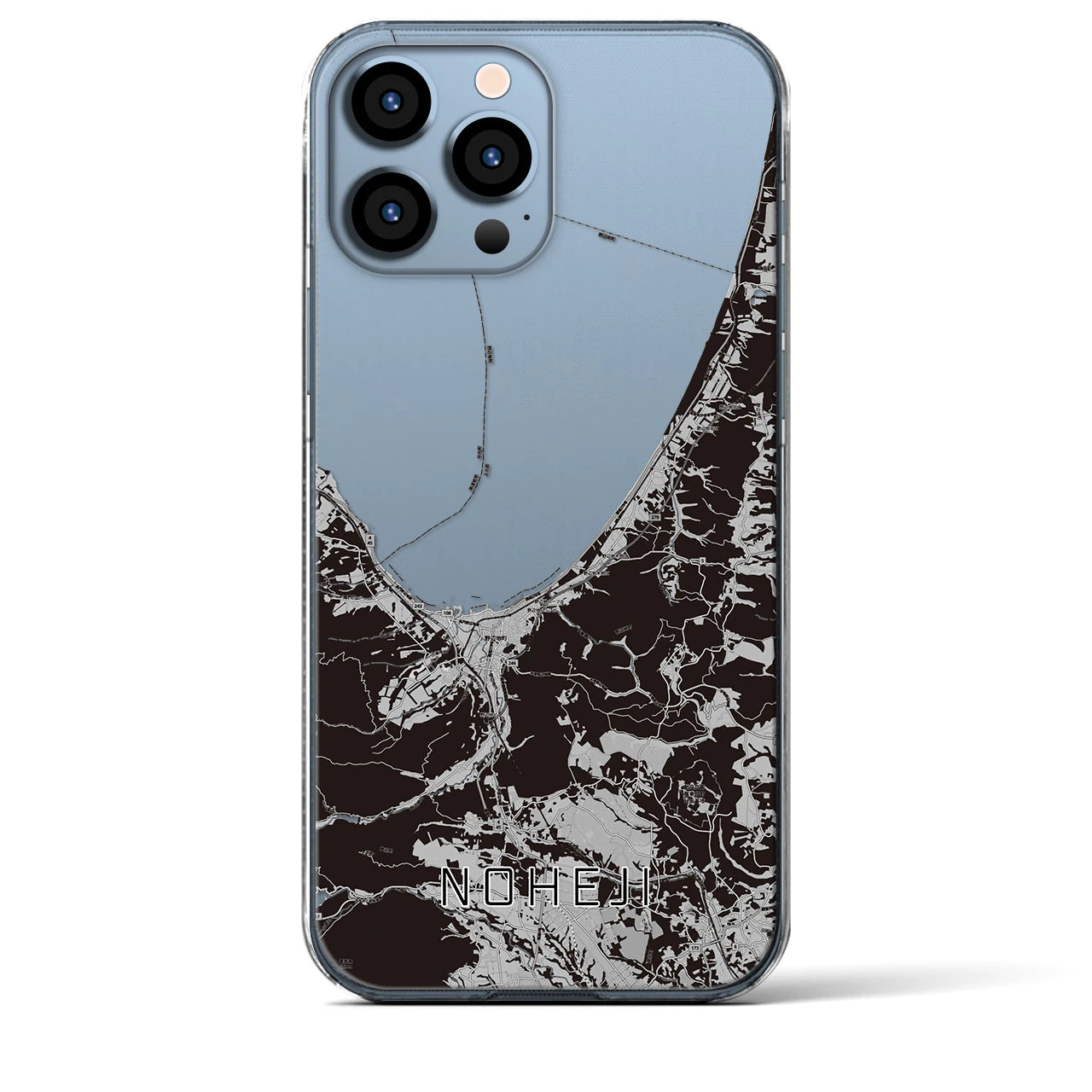 【野辺地(青森県)】地図柄iPhoneケース(クリアタイプ)