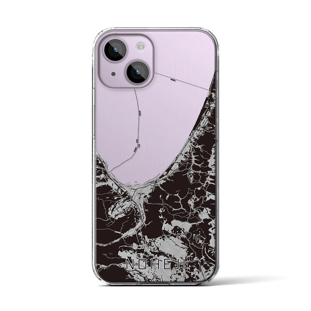 【野辺地(青森県)】地図柄iPhoneケース(クリアタイプ)