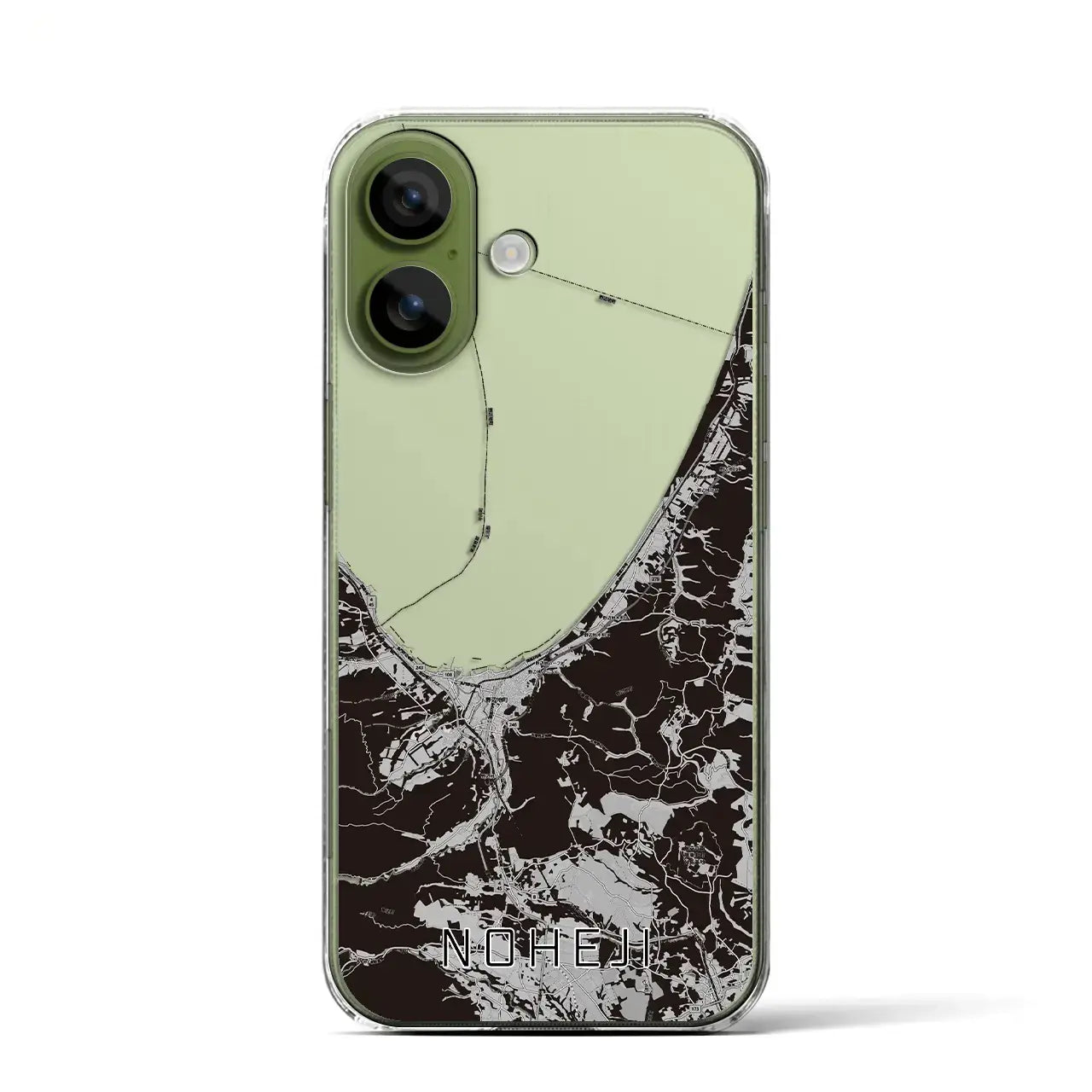 【野辺地(青森県)】地図柄iPhoneケース(クリアタイプ)モノトーン・iPhone 17 Pro Max 用