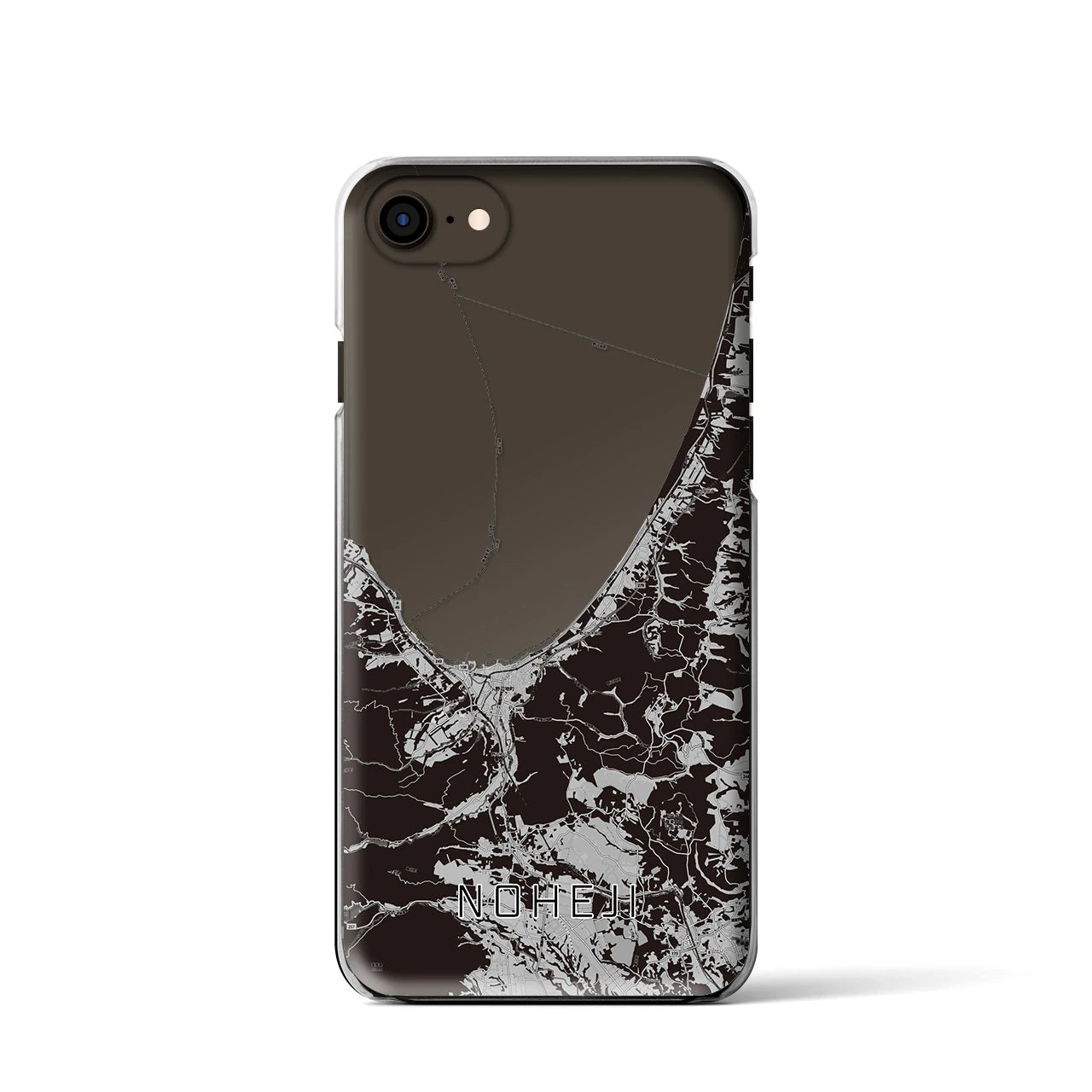 【野辺地(青森県)】地図柄iPhoneケース(クリアタイプ)