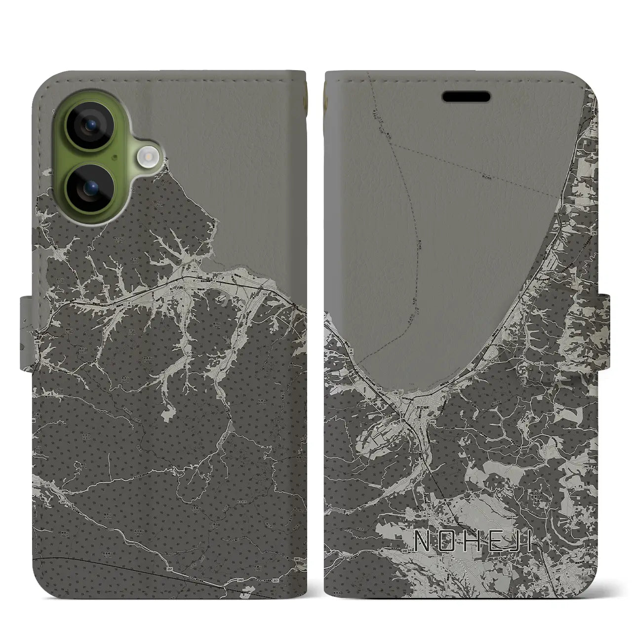 【野辺地(青森県)】地図柄iPhoneケース(手帳タイプ)