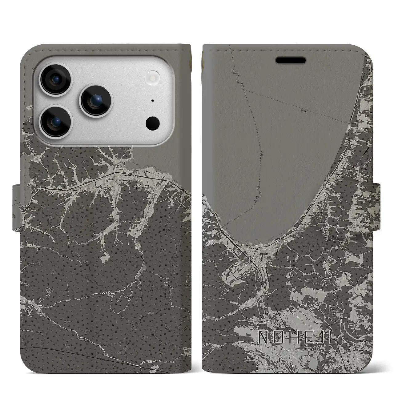 【野辺地(青森県)】地図柄iPhoneケース(手帳タイプ)