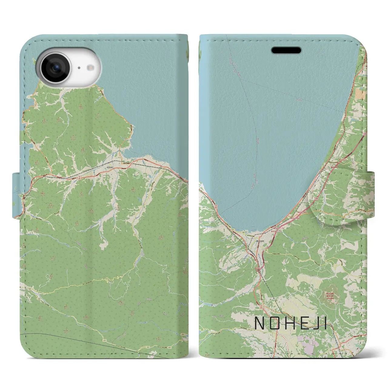 【野辺地(青森県)】地図柄iPhoneケース(手帳タイプ)