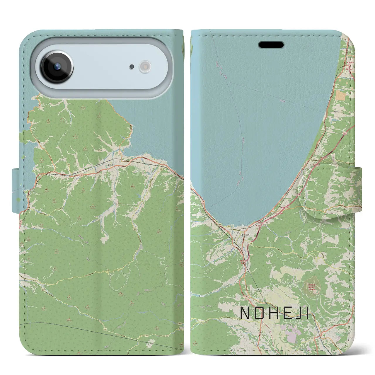 【野辺地(青森県)】地図柄iPhoneケース(手帳タイプ)