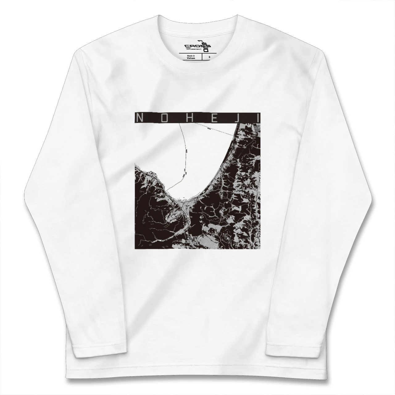 【野辺地(青森県)】地図柄ロングスリーブTシャツ