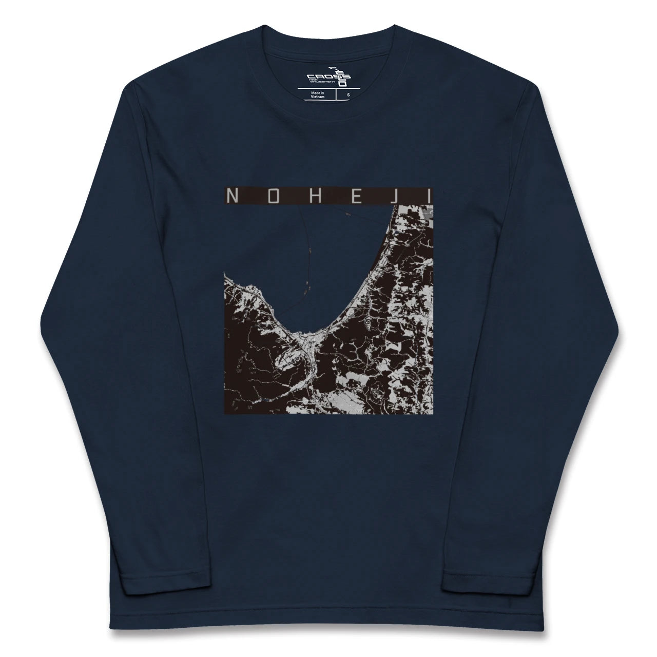 【野辺地(青森県)】地図柄ロングスリーブTシャツ