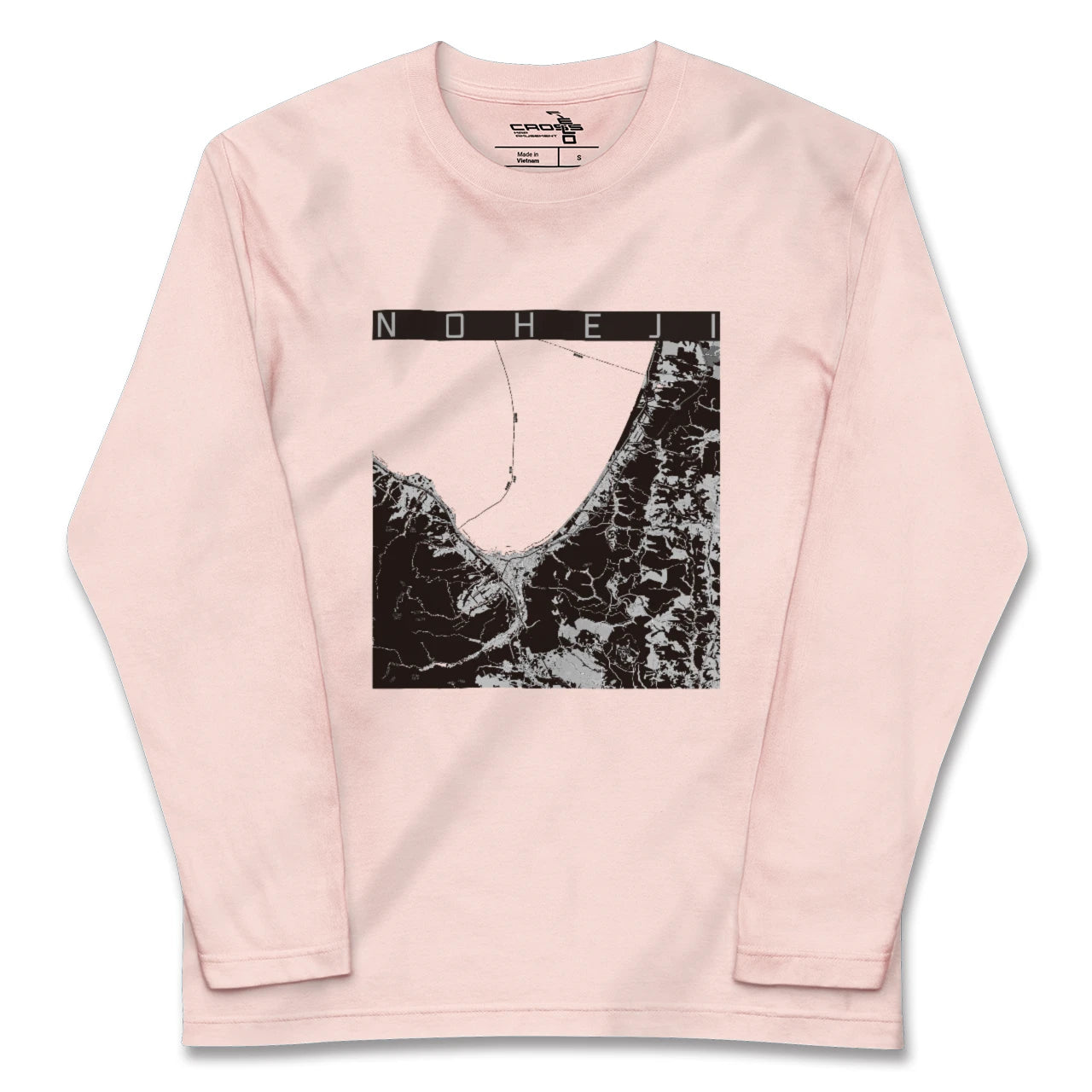 【野辺地(青森県)】地図柄ロングスリーブTシャツ