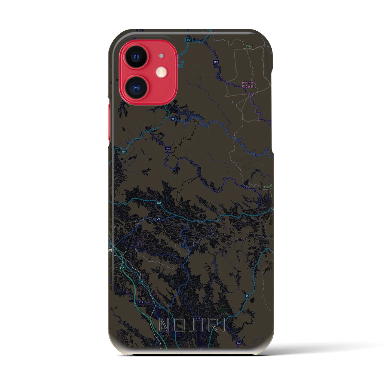 【野尻(宮崎県)】地図柄iPhoneケース(バックカバータイプ)