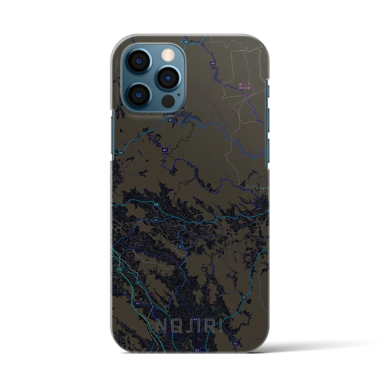 【野尻(宮崎県)】地図柄iPhoneケース(バックカバータイプ)