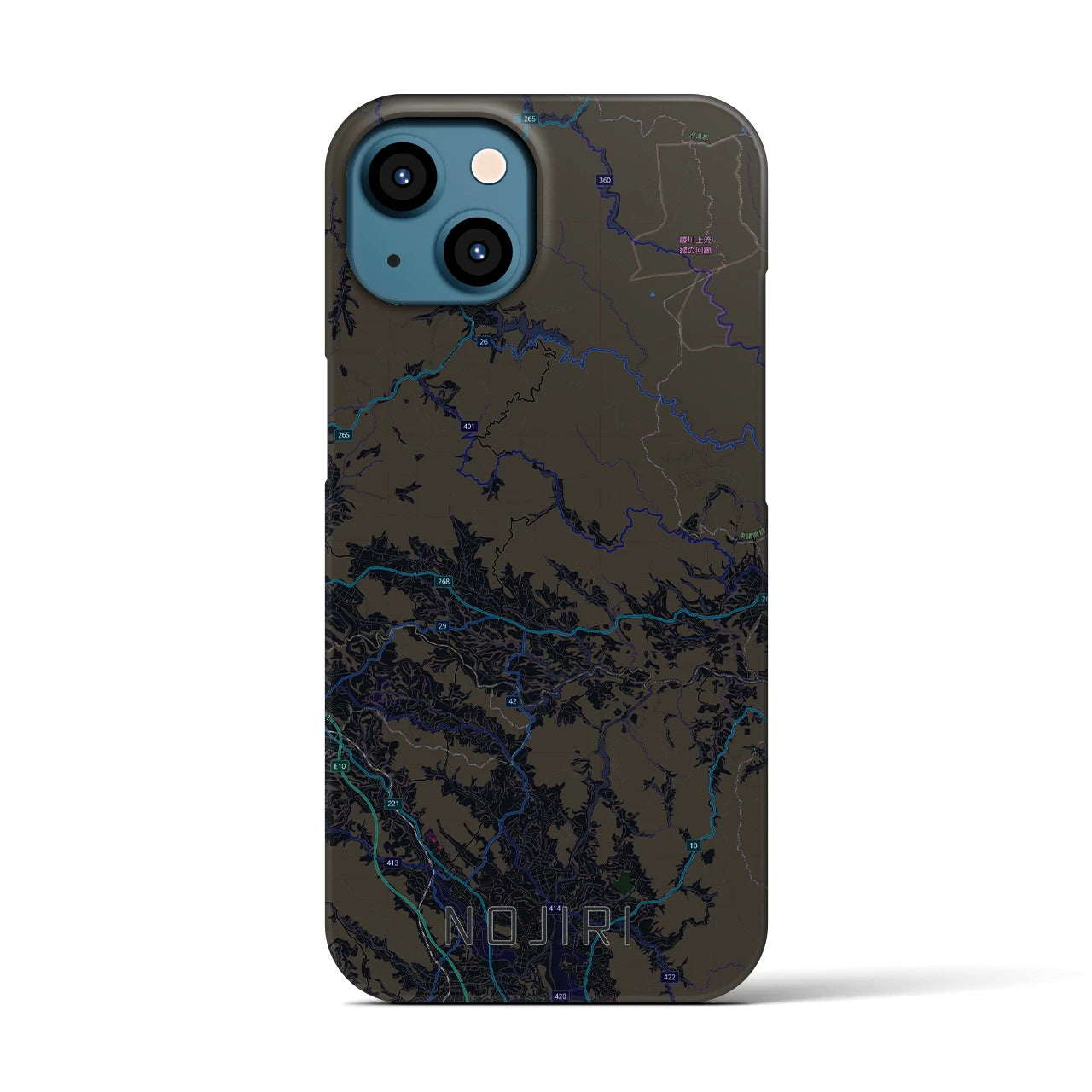 【野尻(宮崎県)】地図柄iPhoneケース(バックカバータイプ)