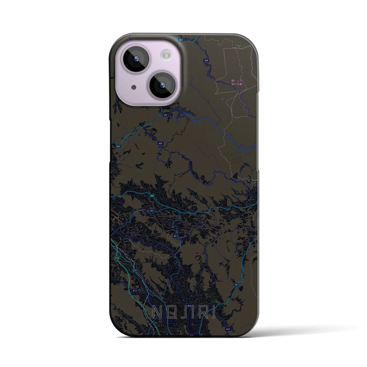 【野尻(宮崎県)】地図柄iPhoneケース(バックカバータイプ)