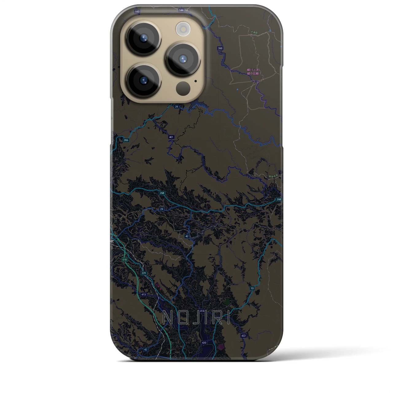 【野尻(宮崎県)】地図柄iPhoneケース(バックカバータイプ)