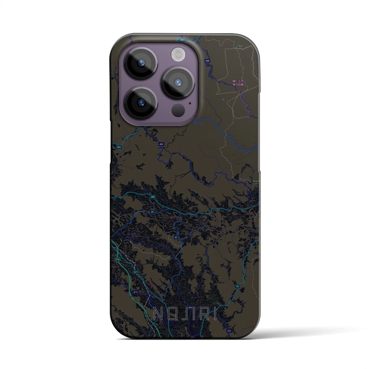 【野尻(宮崎県)】地図柄iPhoneケース(バックカバータイプ)