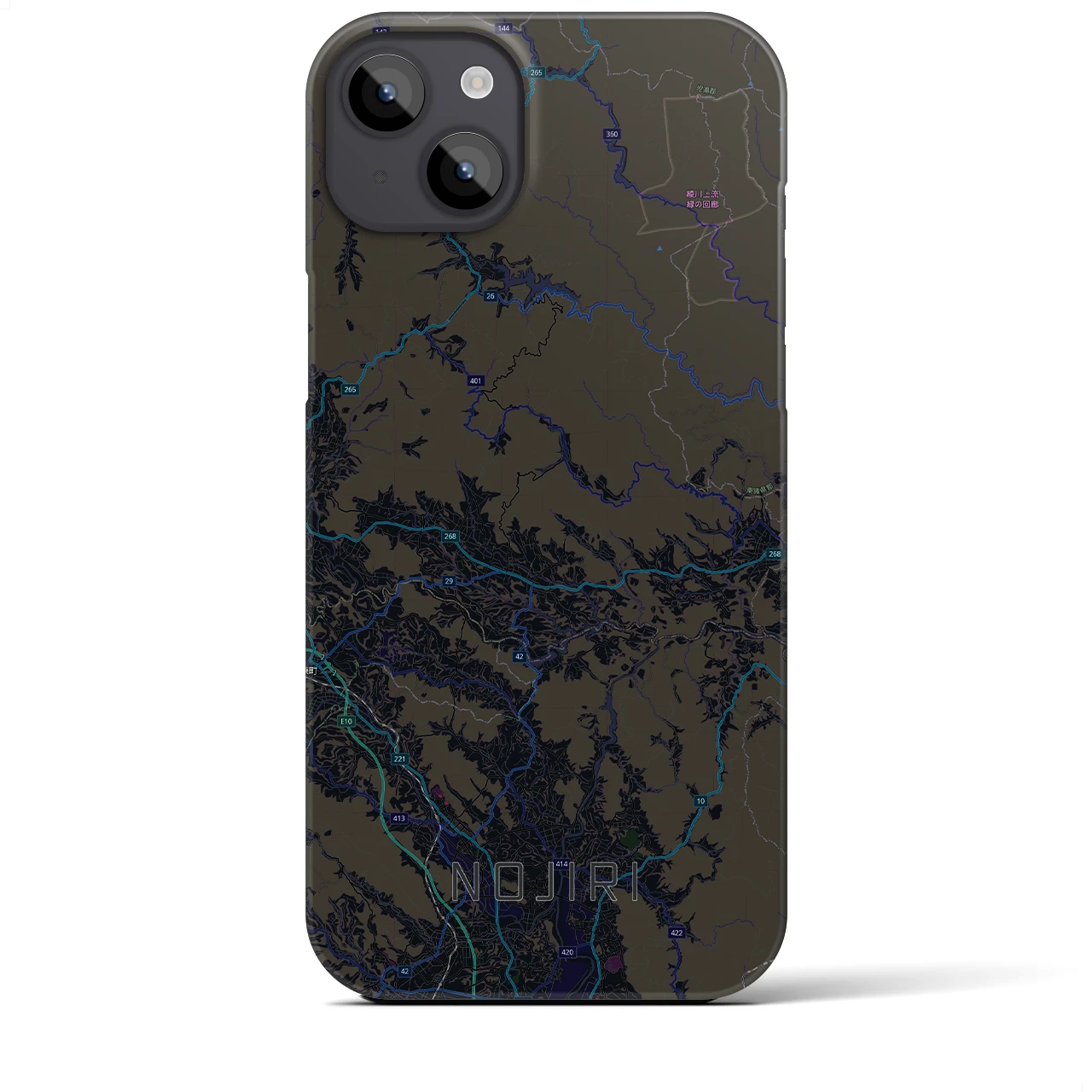 【野尻(宮崎県)】地図柄iPhoneケース(バックカバータイプ)