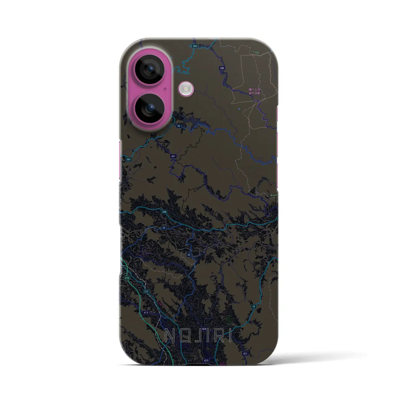 【野尻(宮崎県)】地図柄iPhoneケース(バックカバータイプ)