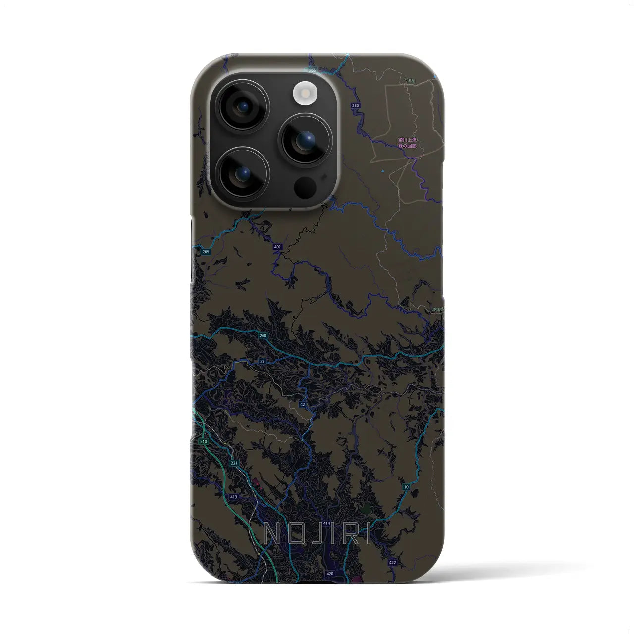 【野尻(宮崎県)】地図柄iPhoneケース(バックカバータイプ)