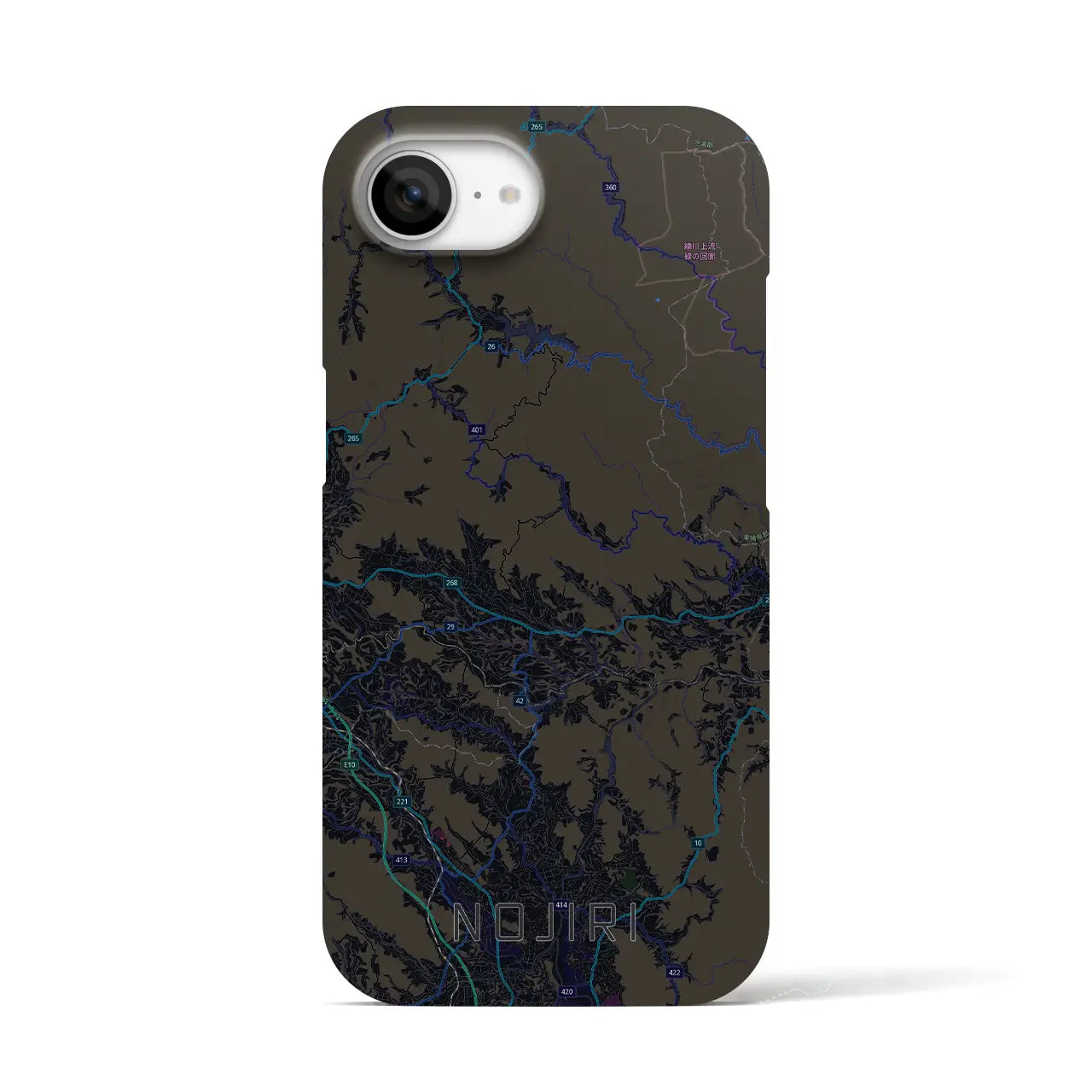 【野尻(宮崎県)】地図柄iPhoneケース(バックカバータイプ)