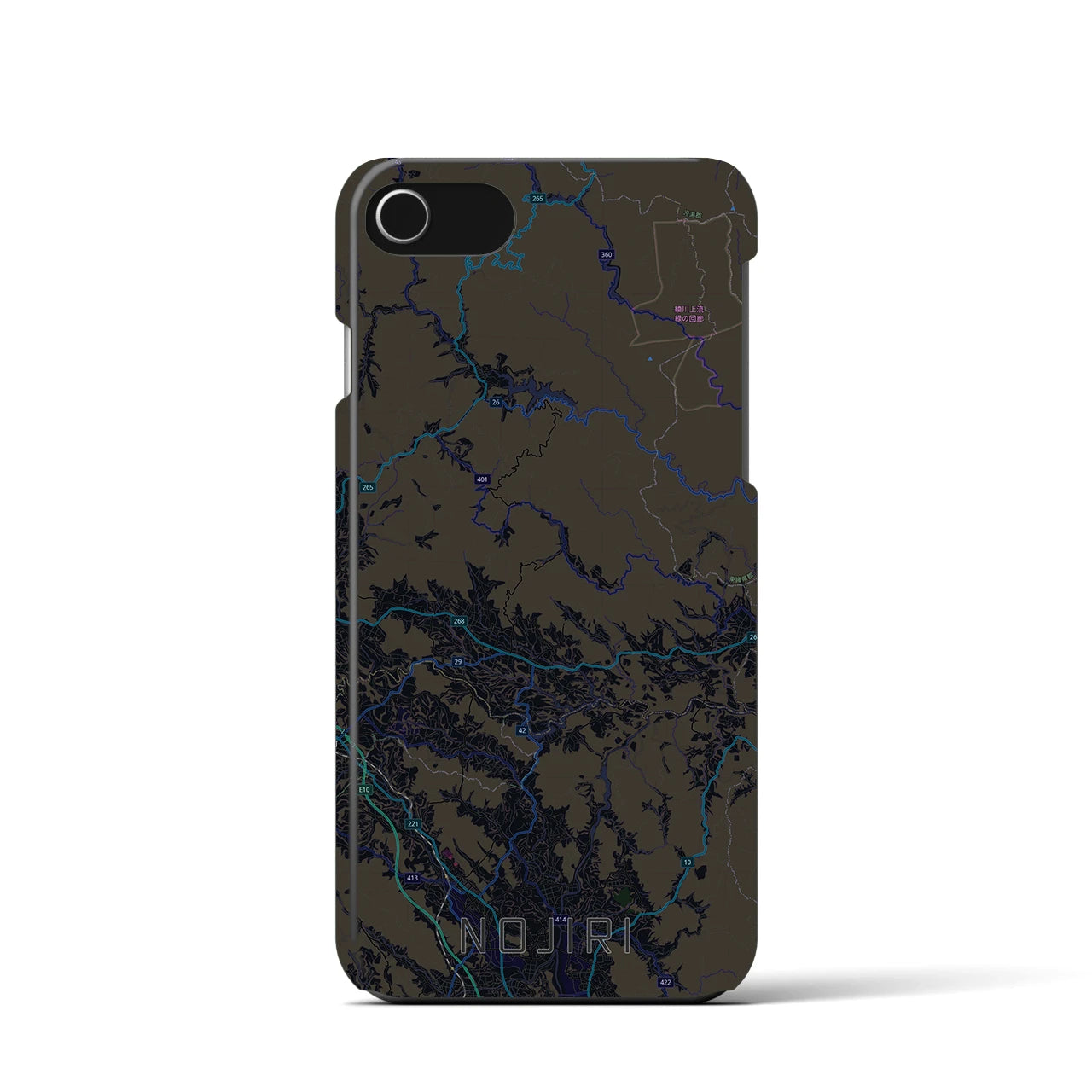 【野尻(宮崎県)】地図柄iPhoneケース(バックカバータイプ)