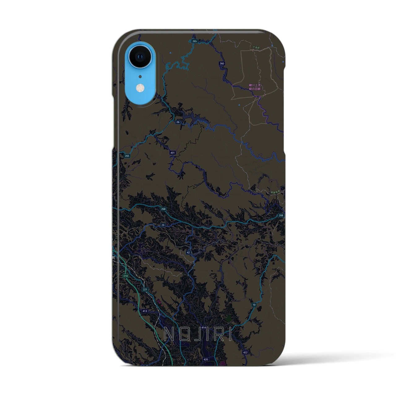 【野尻(宮崎県)】地図柄iPhoneケース(バックカバータイプ)