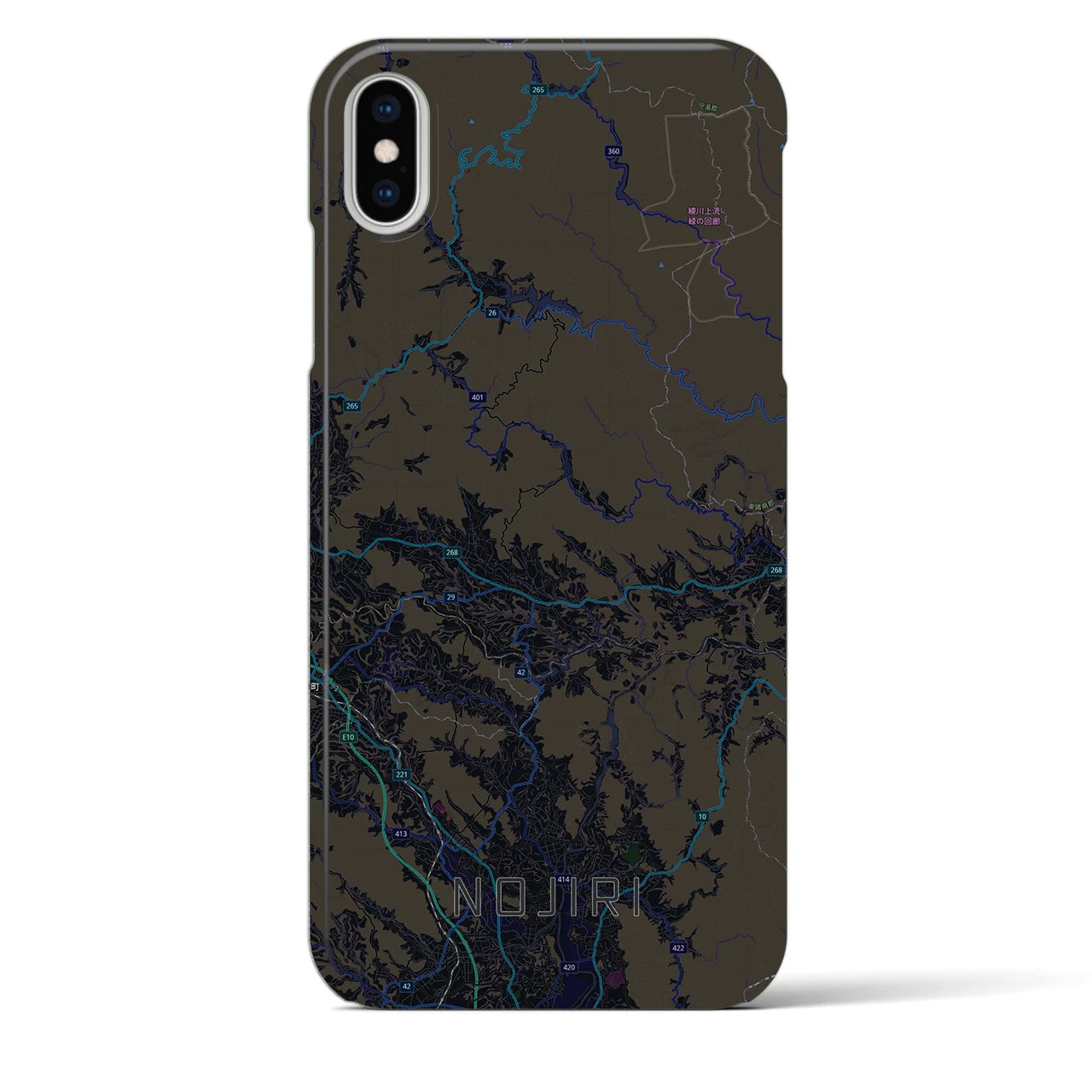 【野尻(宮崎県)】地図柄iPhoneケース(バックカバータイプ)