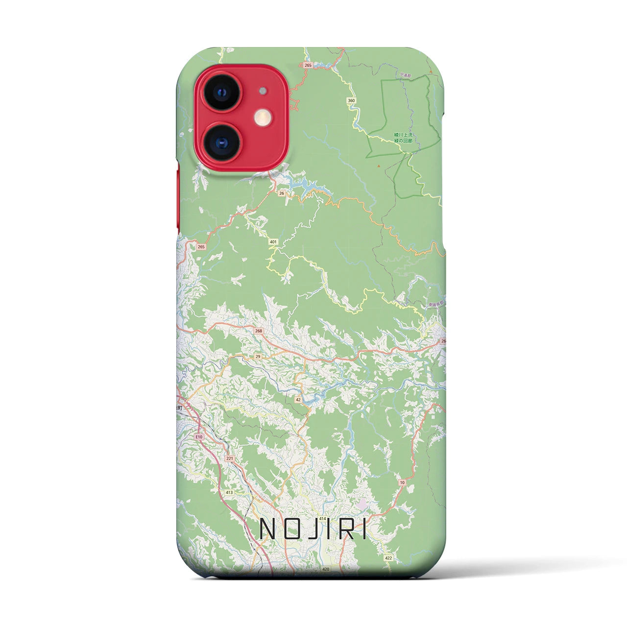 【野尻(宮崎県)】地図柄iPhoneケース(バックカバータイプ)