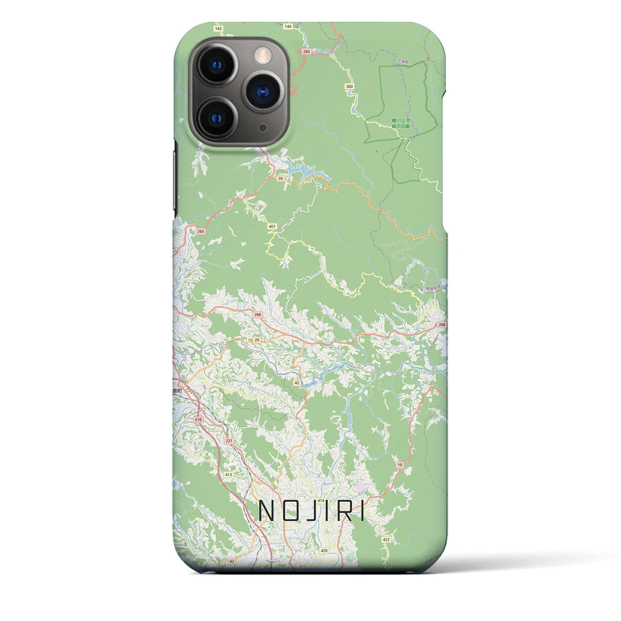 【野尻(宮崎県)】地図柄iPhoneケース(バックカバータイプ)