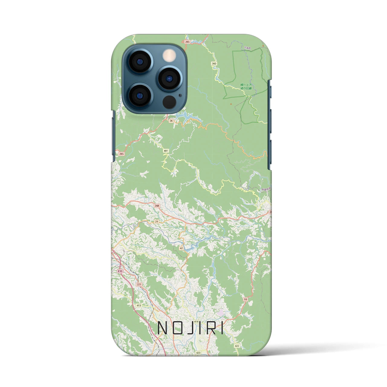 【野尻(宮崎県)】地図柄iPhoneケース(バックカバータイプ)