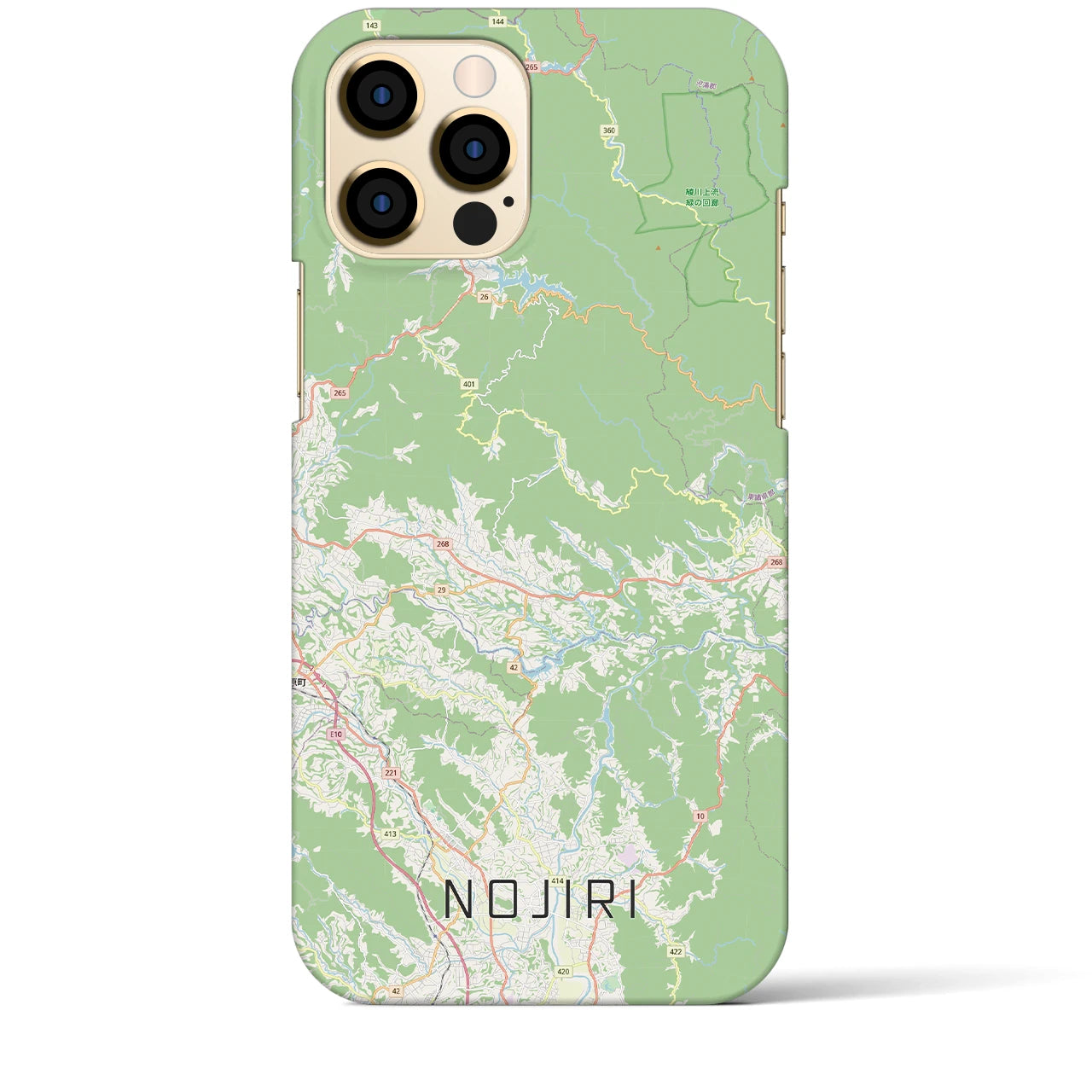 【野尻(宮崎県)】地図柄iPhoneケース(バックカバータイプ)