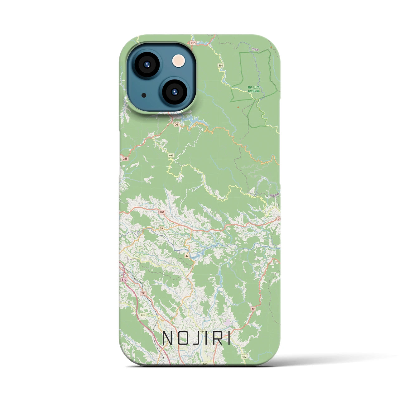 【野尻(宮崎県)】地図柄iPhoneケース(バックカバータイプ)