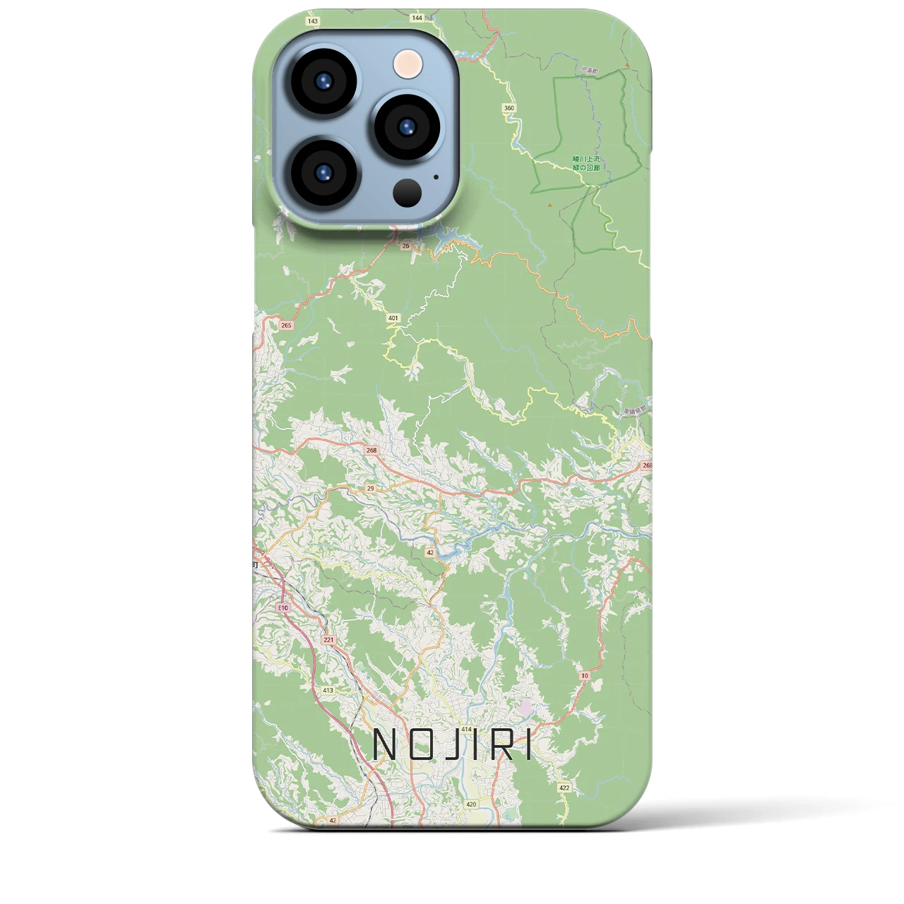 【野尻(宮崎県)】地図柄iPhoneケース(バックカバータイプ)